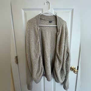 Aerie Medium Fuzzy Zip-Up Cardigan
